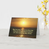 Carte Sympathy Card - with inspirational text (Fleur jaune)