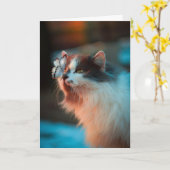 Carte Sympathy Cat (Fleur jaune)