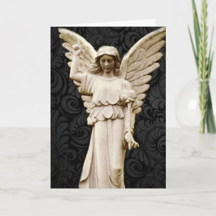 Carte sympathy cemetery memorial Gappy Gothic Angel