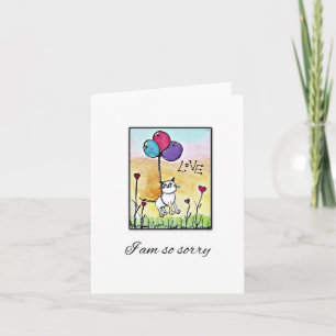 Carte Sympathy Chat, Je Suis Tellement Désolé, Per