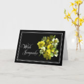 Carte Sympathy/Condolence Card (Fleur jaune)