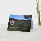 Carte Sympathy Condolences Fleurs de Flex Bleu Photograp (Devant)