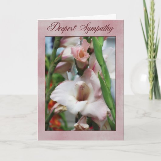 Carte Sympathy de Gladiolas (Devant)
