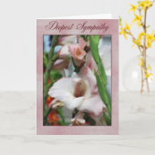 Carte Sympathy de Gladiolas (Fleur jaune)