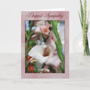 Carte Sympathy de Gladiolas