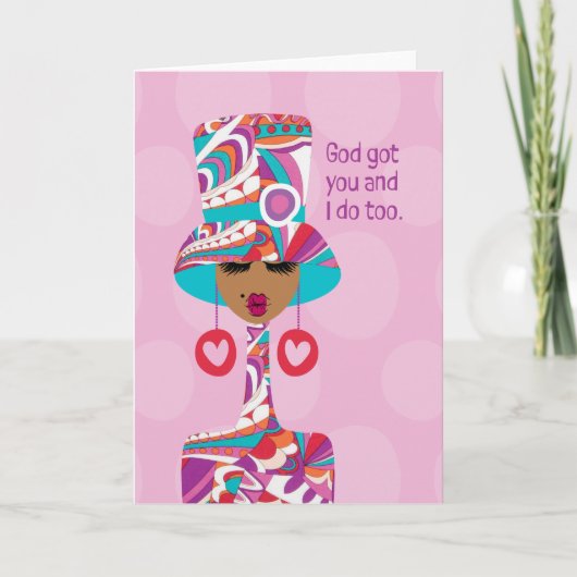 Carte Sympathy - Dieu vous a eu et moi aussi (Devant)