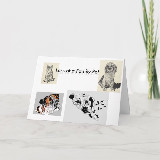 Carte Sympathy Family Pet (Devant)