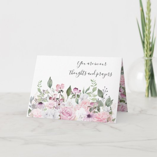 Carte Sympathy Floral (Devant)