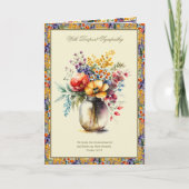 Carte Sympathy Floral Rosaire Écriture (Devant)