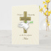 Carte Sympathy for loss of niece (Fleur jaune)