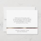 Carte Sympathy Funeral Memorial Merci Gold Purple (Dos)