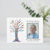 Carte Sympathy Funeral Memory Merci Photo (Debout devant)