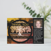 Carte Sympathy Funeral Photo MERCI Tree of Life (Debout devant)