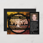 Carte Sympathy Funeral Photo MERCI Tree of Life (Devant / Derrière)