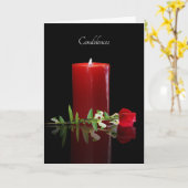 Carte Sympathy General Condolences Rose de bougie (Fleur jaune)