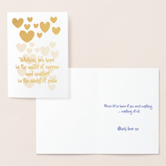 Carte Sympathy (Gold Foil) par dalDesignNZ (Affichage)