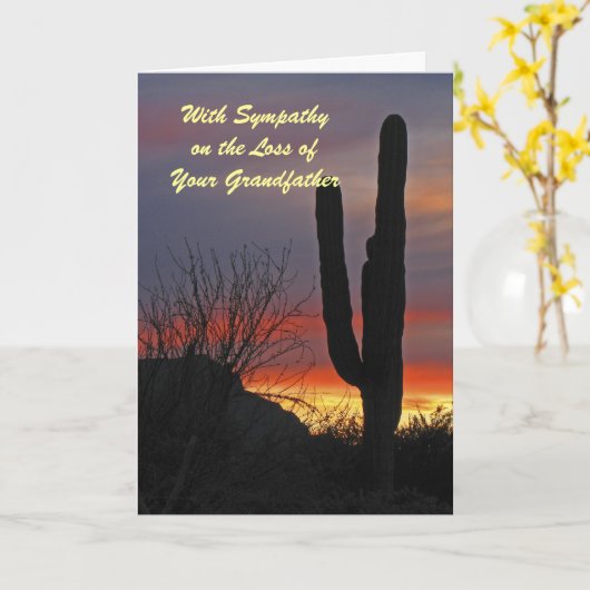 Carte Sympathy Loss (Fleur jaune)