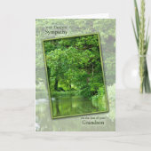 Carte Sympathy loss of grandson tranquil (Devant)