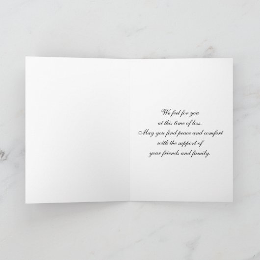 Carte Sympathy loss of grandson tranquil (Intérieur)