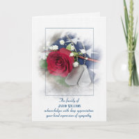 Sympathy Merci Chien Tags et Rose Card