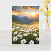 Carte Sympathy Mountain Daisy Field (Fleur jaune)