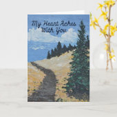 Carte Sympathy Mountain Trail (Fleur jaune)