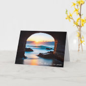 Carte Sympathy Ocean Sunrise avec Brick Arch (Fleur jaune)