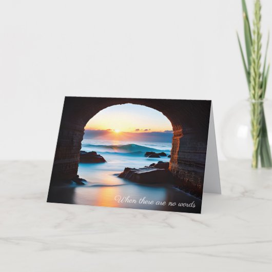 Carte Sympathy Ocean Sunrise avec Brick Arch (Devant)