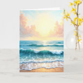 Carte Sympathy Ocean Surf and Sunrise (Fleur jaune)