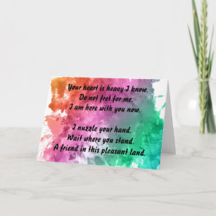 Carte Sympathy on the Loss of a Pet