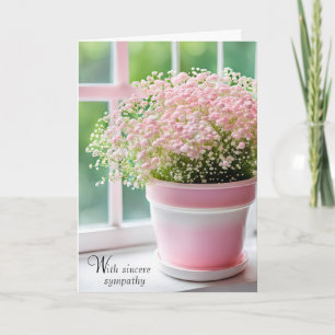 Carte Sympathy Pink Baby's Breath Bouquet