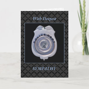 Carte Sympathy Police Badge Police Police Enforcement