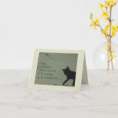 Carte Sympathy pour animaux - Chat (Fleur jaune)