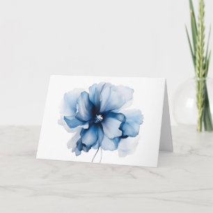 Carte Sympathy Prière florale bleue