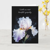 Carte Sympathy Purple Iris (Fleur jaune)