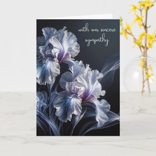 Carte Sympathy Purple Iris (Fleur jaune)