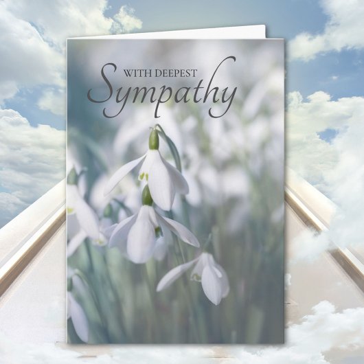 Carte Sympathy Snowdrops