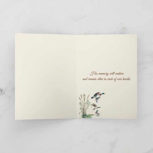 Carte Sympathy Springer Spaniel Chien Avec Cattails (Intérieur)