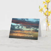 Carte Sympathy sunset clouds (Fleur jaune)