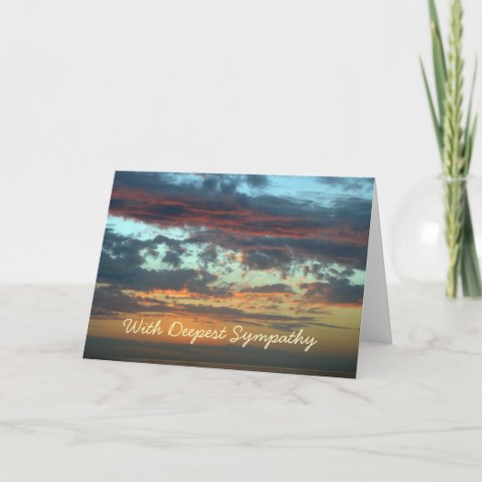 Carte Sympathy sunset clouds (Devant)