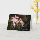 Carte Symphathies les plus profondes (Fleur jaune)