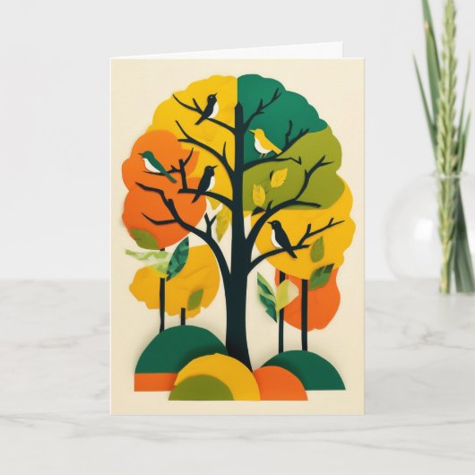 Carte Symphonie d'arbre d'automne (Devant)