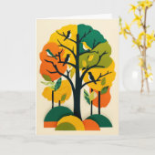 Carte Symphonie d'arbre d'automne (Fleur jaune)