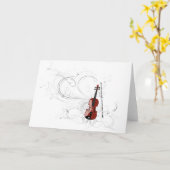 Carte Symphonie de violon (Fleur jaune)
