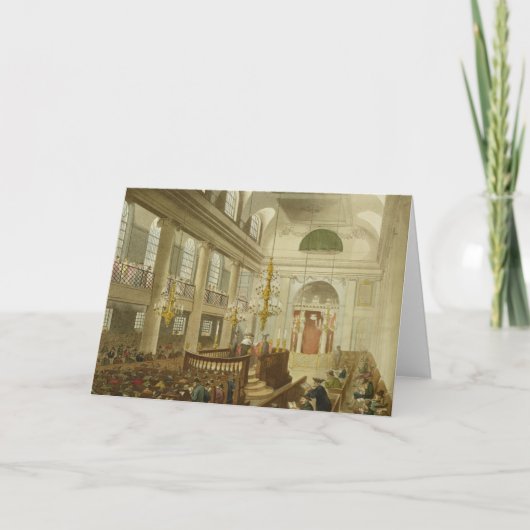Carte Synagogue, ducs Place, Houndsditch, d'Ackerman (Devant)