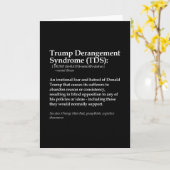 Carte Syndrome de dérangement de Trump drôle Définition (Fleur jaune)