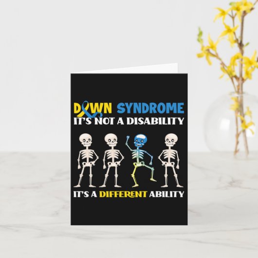 Carte Syndrome de Down Ce n'est pas un handicap c'est un (Fleur jaune)