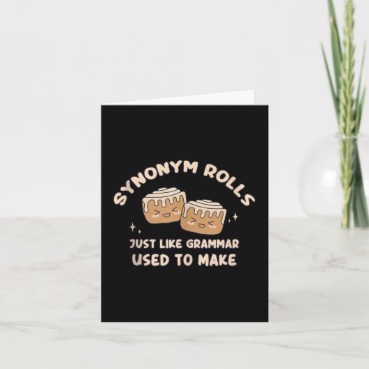 Carte Synonym Rolls Plaisanter Cinnamon Rolls Grammar Pu (Devant)