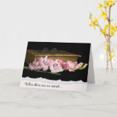 Carte Synpathy Gladiolus et lunettes sur la Bible (Fleur jaune)