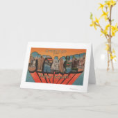 Carte Syracuse, New York - grandes scènes de lettre (Fleur jaune)